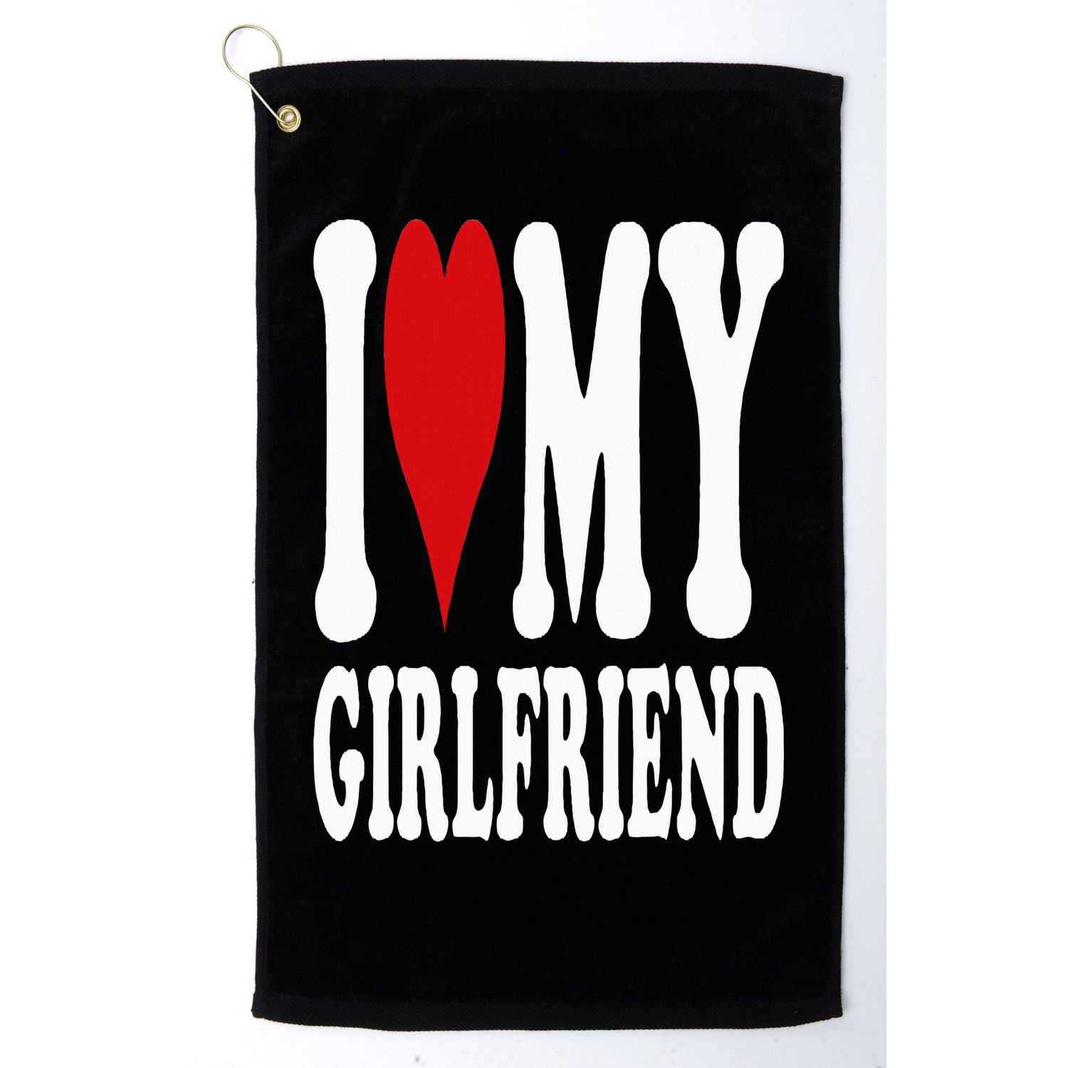 I Love My Girlfriend Gf I Heart My Girlfriend GF Golf Towel