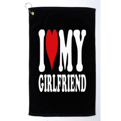 I Love My Girlfriend Gf I Heart My Girlfriend GF Platinum Collection Golf Towel