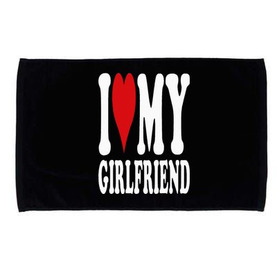 I Love My Girlfriend Gf I Heart My Girlfriend GF Microfiber Hand Towel