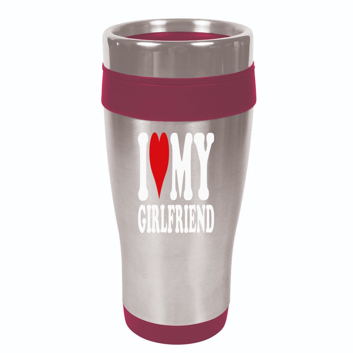 I Love My Girlfriend Gf I Heart My Girlfriend GF 16oz Travel Tumbler