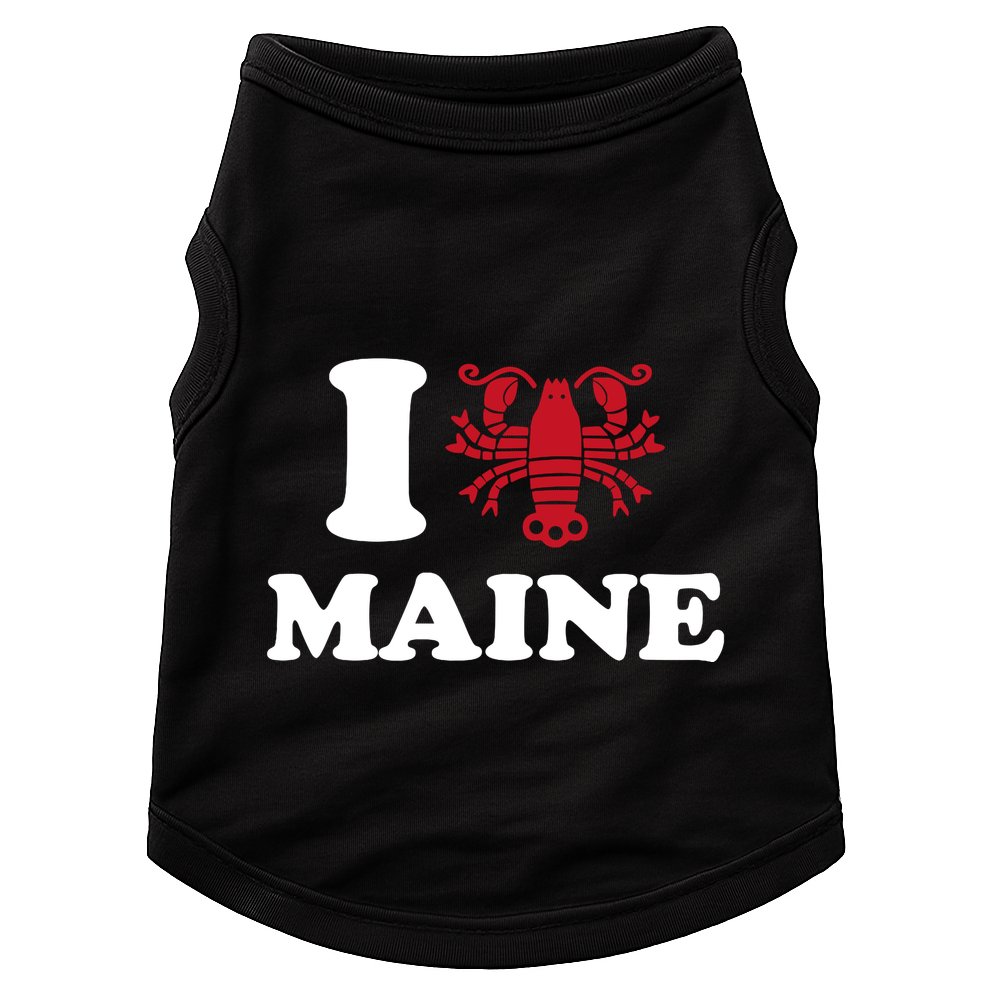 I Love Maine Heart As Lobster Doggie Tank