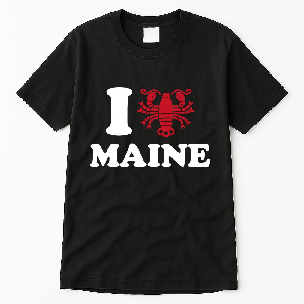 I Love Maine Heart As Lobster Tall T-Shirt