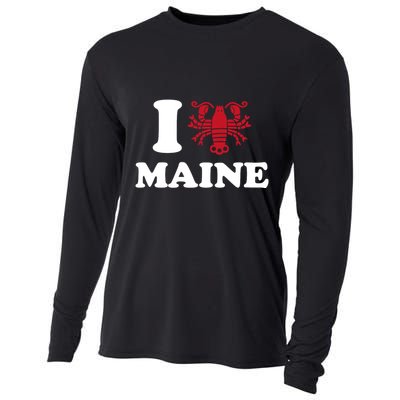 I Love Maine Heart As Lobster Cooling Performance Long Sleeve Crew