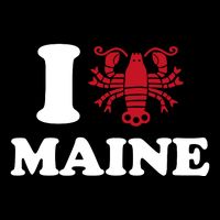 I Love Maine Heart As Lobster Baby Bodysuit