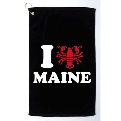 I Love Maine Heart As Lobster Golf Towel