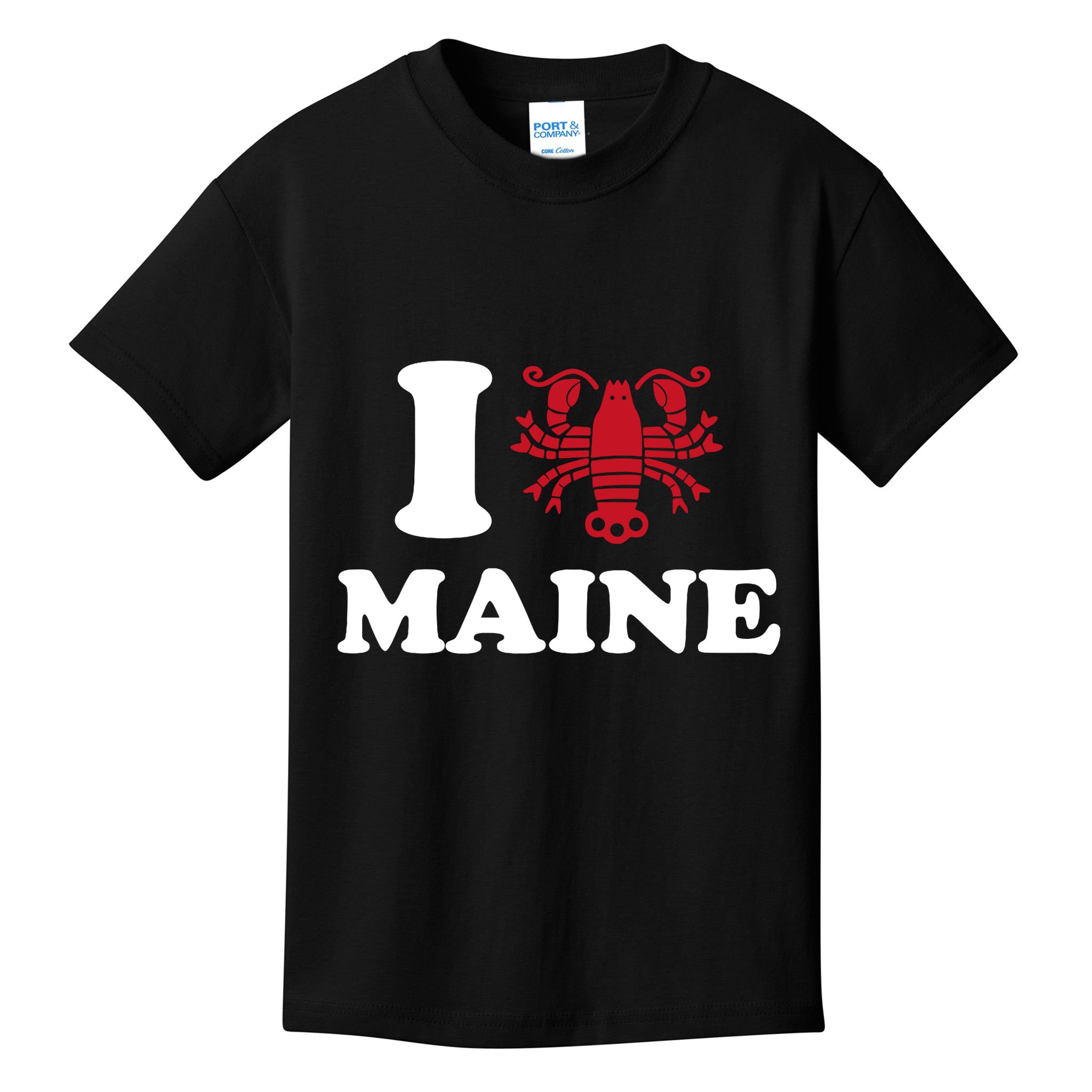 I Love Maine Heart As Lobster Kids T-Shirt