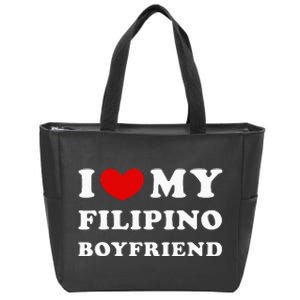 I Love My Filipino Boyfriend I Heart My Filipino Boyfriend Zip Tote Bag