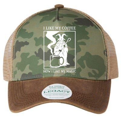 I Like My Coffee How I Like My Magic Legacy Tie Dye Trucker Hat