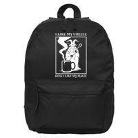 I Like My Coffee How I Like My Magic 16 in Basic Backpack