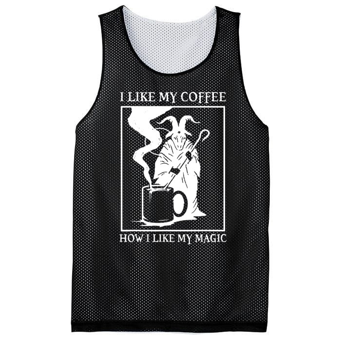 I Like My Coffee How I Like My Magic Mesh Reversible Basketball Jersey Tank