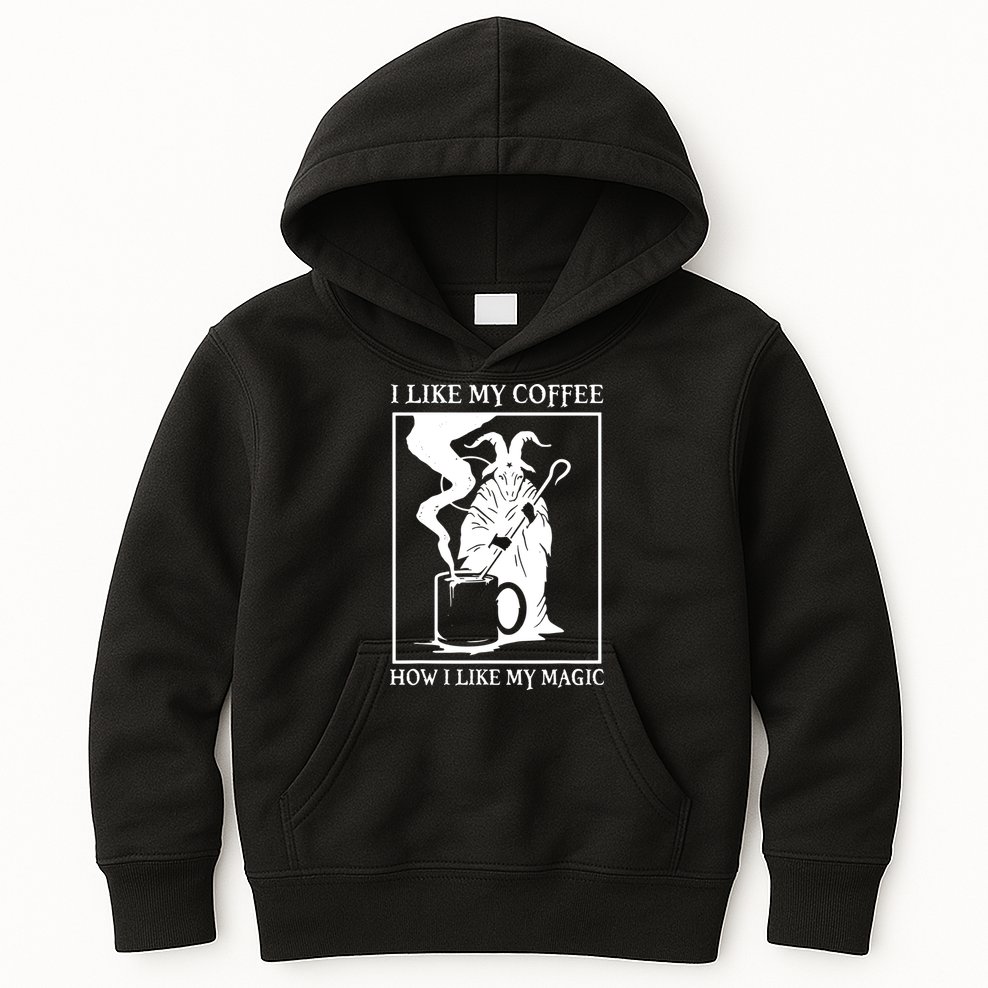 I Like My Coffee How I Like My Magic Kids Hoodie