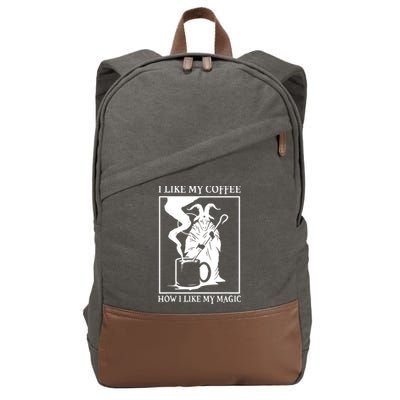 I Like My Coffee How I Like My Magic Cotton Canvas Backpack