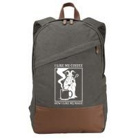 I Like My Coffee How I Like My Magic Cotton Canvas Backpack