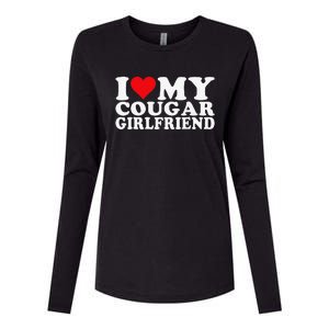 I Love My Cougar Girlfriend I Heart My Cougar Girlfriend Womens Cotton Relaxed Long Sleeve T-Shirt