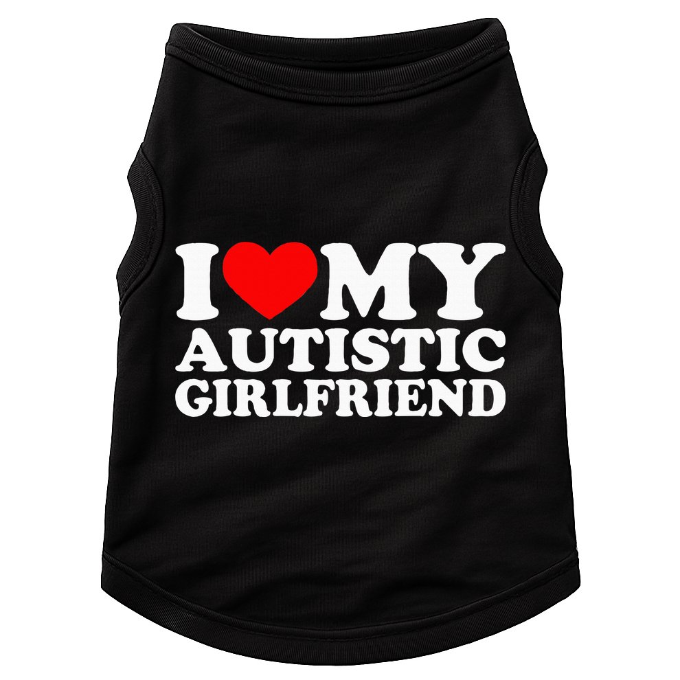 I Love My Autistic Girlfriend I Heart My Gf With Autism Doggie Tank