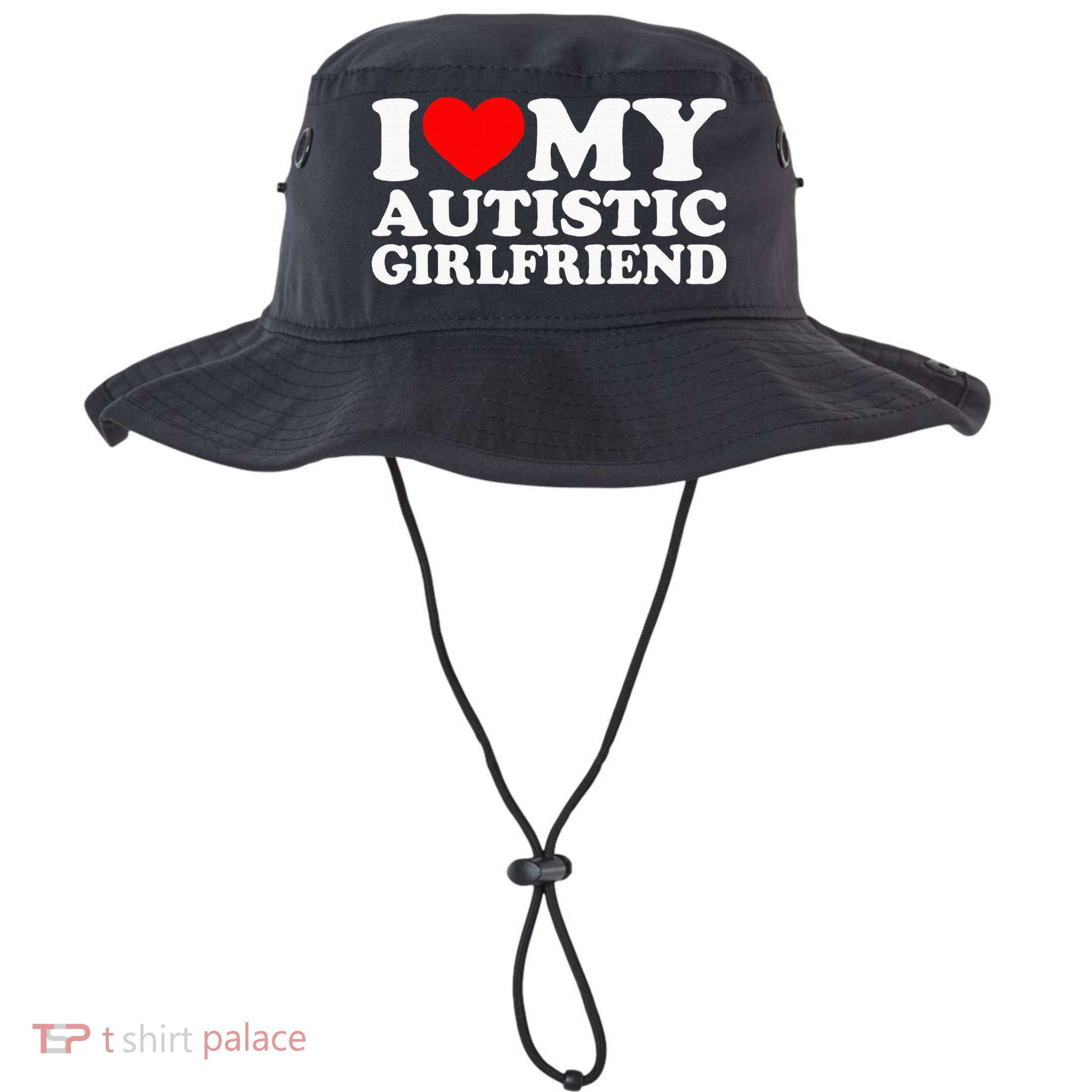 I Love My Autistic Girlfriend I Heart My Gf With Autism Bucket Hat