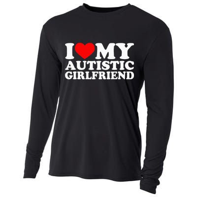 I Love My Autistic Girlfriend I Heart My Gf With Autism Cooling Performance Long Sleeve Crew
