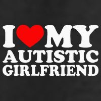 I Love My Autistic Girlfriend I Heart My Gf With Autism Golf Towel