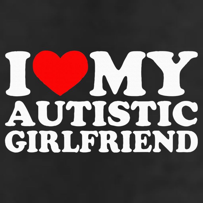 I Love My Autistic Girlfriend I Heart My Gf With Autism Golf Towel