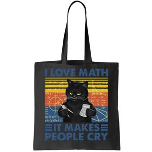 I Love Math It Makes People Cry Math Teacher Humor Tote Bag