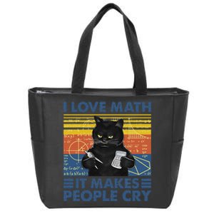 I Love Math It Makes People Cry Math Teacher Humor Zip Tote Bag