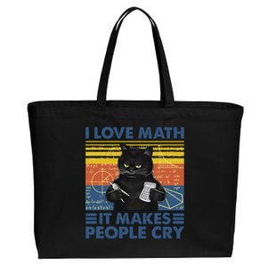 I Love Math It Makes People Cry Math Teacher Humor Cotton Canvas Jumbo Tote