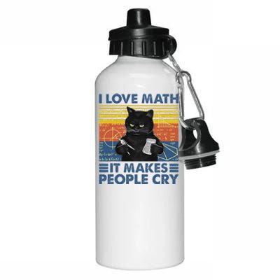 I Love Math It Makes People Cry Math Teacher Humor Aluminum Water Bottle 