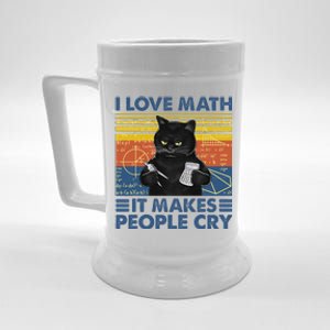 I Love Math It Makes People Cry Math Teacher Humor Beer Stein