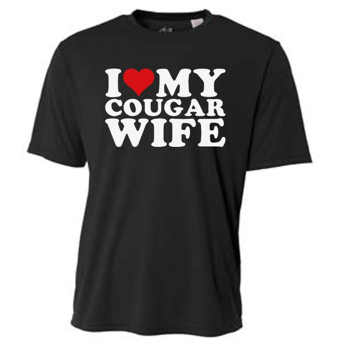 I Love My Cougar Wife I Heart My Cougar Wife Cooling Performance Crew T-Shirt