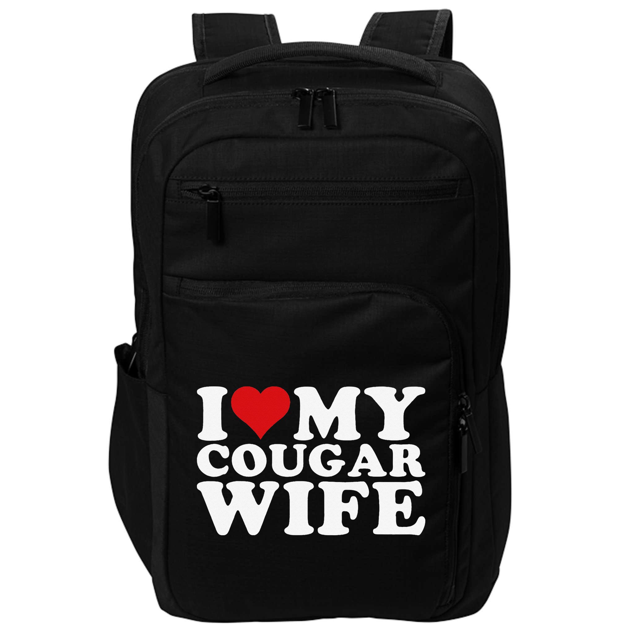 I Love My Cougar Wife I Heart My Cougar Wife Impact Tech Backpack