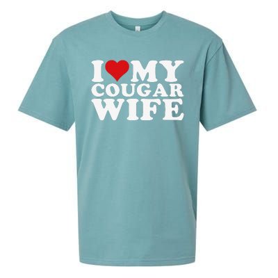 I Love My Cougar Wife I Heart My Cougar Wife Sueded Cloud Jersey T-Shirt