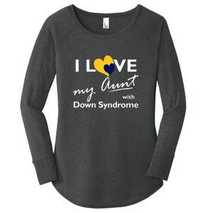 I Love My Aunt With Down Syndrome Gift Family Matching Women's Perfect Tri Tunic Long Sleeve Shirt