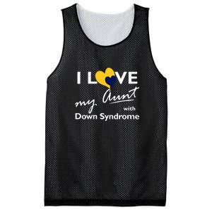 I Love My Aunt With Down Syndrome Gift Family Matching Mesh Reversible Basketball Jersey Tank