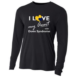 I Love My Aunt With Down Syndrome Gift Family Matching Cooling Performance Long Sleeve Crew