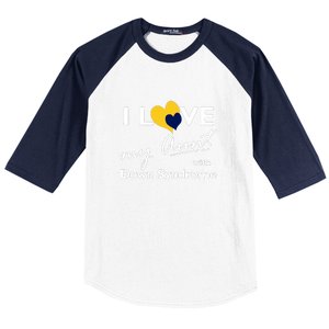 I Love My Aunt With Down Syndrome Gift Family Matching Baseball Sleeve Shirt