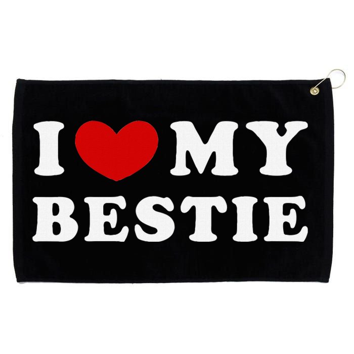 I Love My Bestie I Heart My Bestie Grommeted Golf Towel