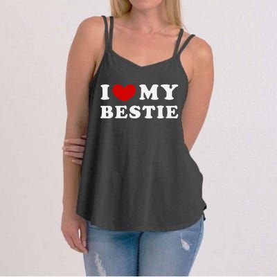 I Love My Bestie I Heart My Bestie Women's Strappy Tank