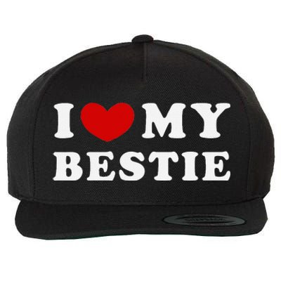 I Love My Bestie I Heart My Bestie Wool Snapback Cap