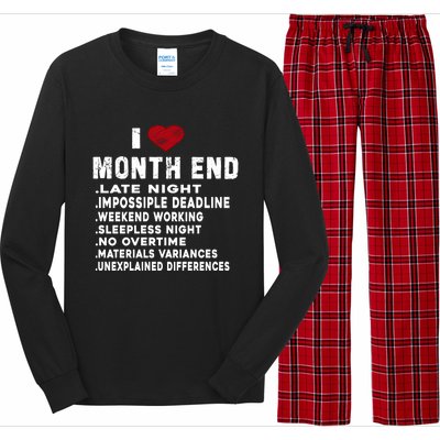 I Love Month End Funny Accountants Quotes Birthday Funny Gift Long Sleeve Pajama Set