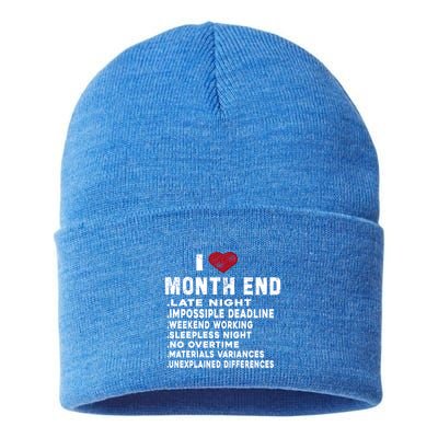 I Love Month End Funny Accountants Quotes Birthday Funny Gift Sustainable Knit Beanie