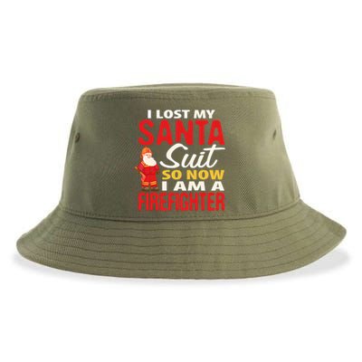 I Lost My Santa Suit Funny Fireman Sustainable Bucket Hat