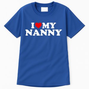 I Love My Nanny Red Heart Tall T-Shirt