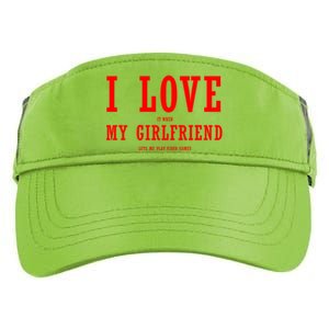 I Love My Friend Funny Video Gaming Gamer Gift Gift Adult Drive Performance Visor