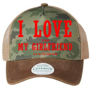 I Love My Friend Funny Video Gaming Gamer Gift Gift Legacy Tie Dye Trucker Hat