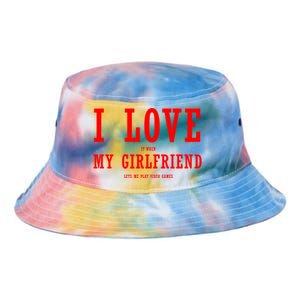 I Love My Friend Funny Video Gaming Gamer Gift Gift Tie Dye Newport Bucket Hat