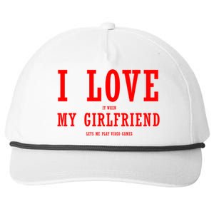 I Love My Friend Funny Video Gaming Gamer Gift Gift Snapback Five-Panel Rope Hat