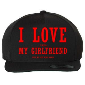 I Love My Friend Funny Video Gaming Gamer Gift Gift Wool Snapback Cap