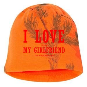 I Love My Friend Funny Video Gaming Gamer Gift Gift Kati - Camo Knit Beanie