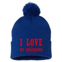 I Love My Friend Funny Video Gaming Gamer Gift Gift Pom Pom 12in Knit Beanie