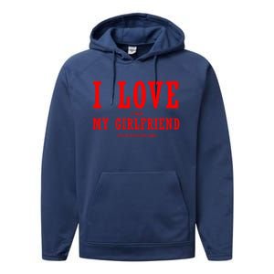 I Love My Friend Funny Video Gaming Gamer Gift Gift Performance Fleece Hoodie